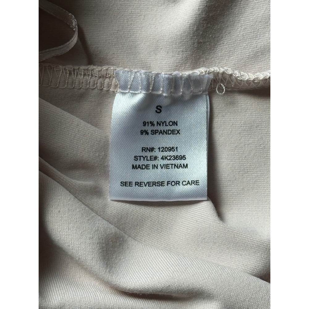 Wild Skye Light Pink Square Neck Long Sleeve Crop Top Stretch Size S Y2K - Picture 7 of 8